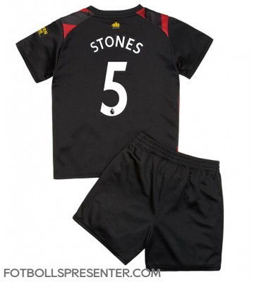 Manchester City John Stones #5 Bortatröja Barn 2022-23 Kortärmad (+ korta byxor)